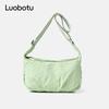 Fashion solid color bag messenger bag women's new women's shoulder bag hot-selling women's bag lightweight nylon cloth satchel