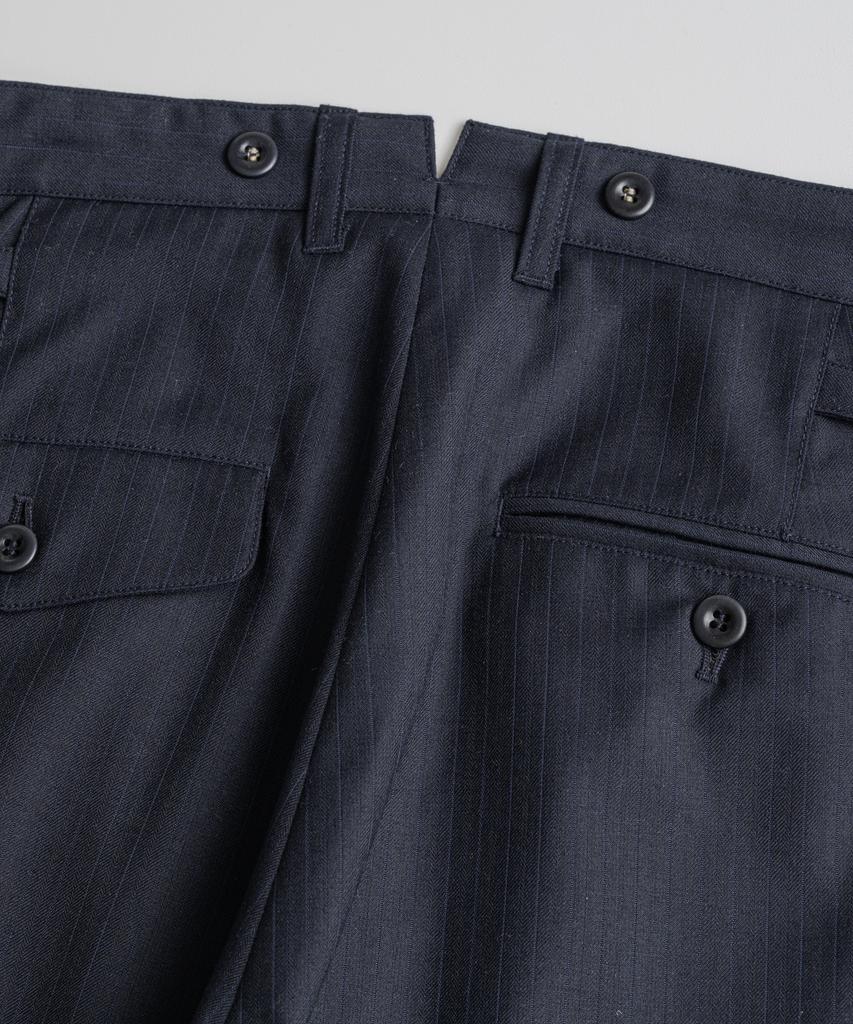 Bihebieo Summer Wool Classic Trousers D.Navy