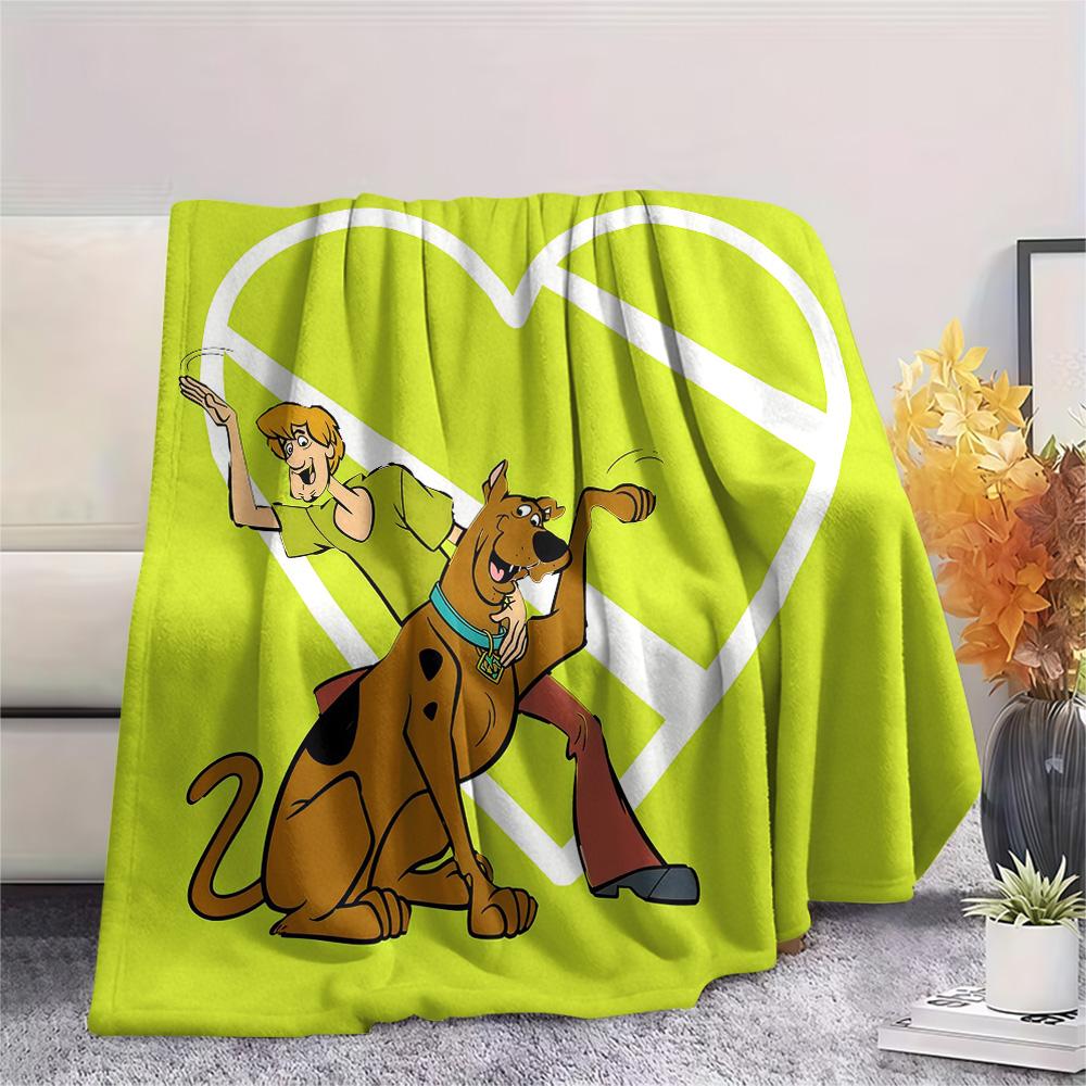 Scooby Flannel Blanket, High Quality Comfortable for All Seasons, Home Decor, Warmth and Comfort