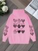 Shit shoveling officer cute pet theme stick figure love dog paw hooded sweater oversize couple shoulder coat