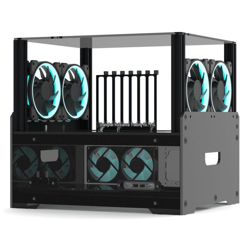 Double-Layer Acrylic Water-Cooled Computer Case with Semi-Transparent Design