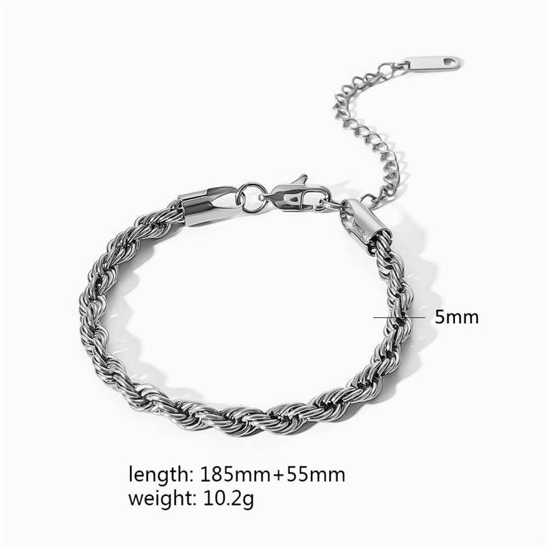 European And American Titanium Steel Bracelet Diy Bracelet 18k Gold Plated Non Fading Stainless Steel Chain Bracelet