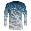 Mens Long Sleeve Fishing Shirt Outdoor Quick Dry Breathable Lightweight Performance Top UV Protection Sun