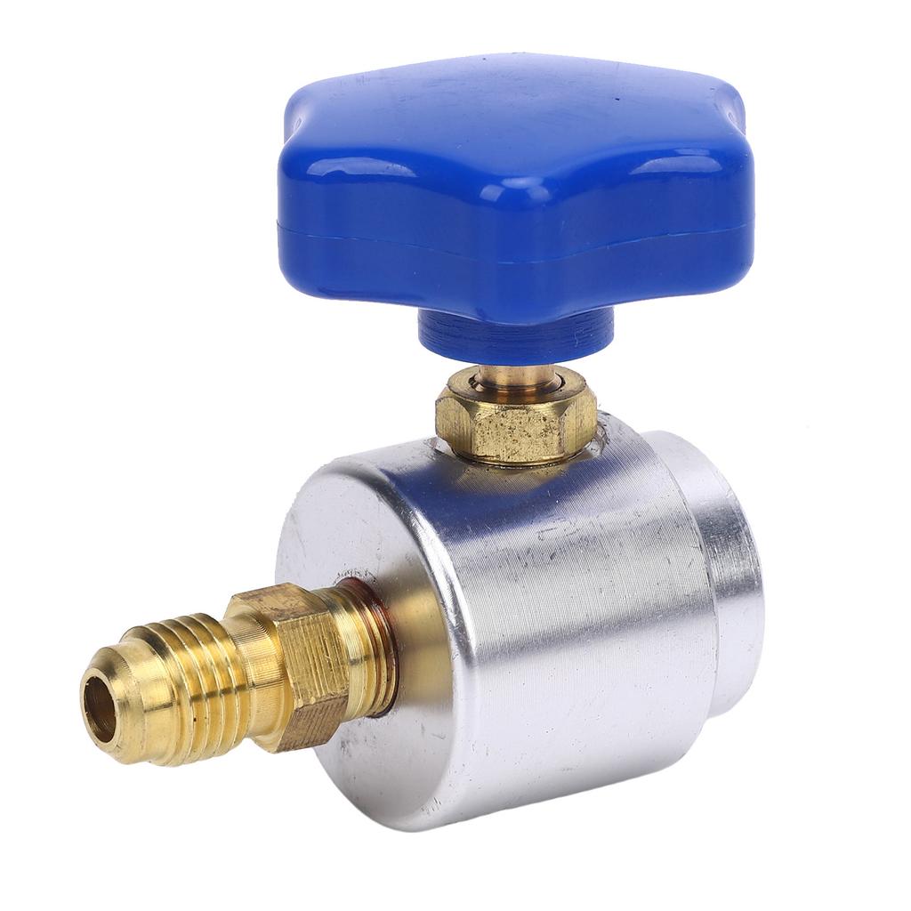 R134A Can Tap Valve Replacement for 14 Inch 12 Inch AC Freon Charging Hose Self Sealing Metal