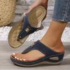 Fashion Women Slippers Retro Flip-Flops Fashion with Arch Support Slippers Comfortable Slip-On Shoes Summer Thong Sandals Slides Women