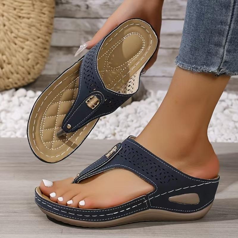Fashion Women Slippers Retro Flip-Flops Fashion with Arch Support Slippers Comfortable Slip-On Shoes Summer Thong Sandals Slides Women