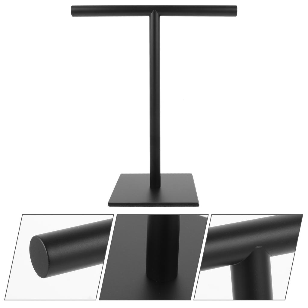 Stainless Steel Hand Towel Holder Stand Vertical T-Shaped Stable Base Bathroom Kitchen Countertop Towel Rack Organizer