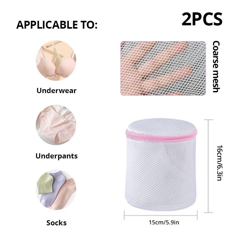 2 buc/7 buc 6 dimensiuni, transparent, cu fermoar, buzunar din plasă fină, reutilizabil, rezistent, pentru protecția rufelor mașinii de spălat rufe