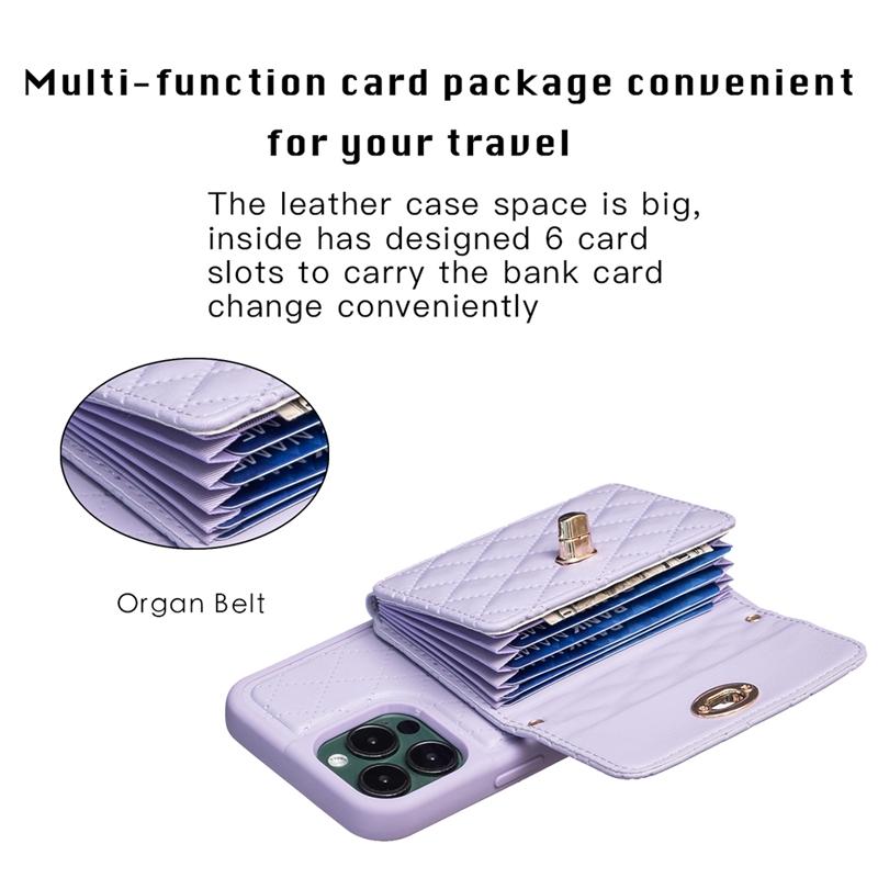 Brieftasche Kleine Duftende Wind Orgel Karte Tasche Metall Schnalle Leder Fall Für iPhone 14 Pro Max 13 12 11 SE 2022 X XS XR 8 7 6 6S Plus