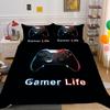 3D Game Controller Pattern Bedding Set Game Console Printed Down Duvet Cover with Pillowcase Teen Single Double Bed Full-size Home Decoration