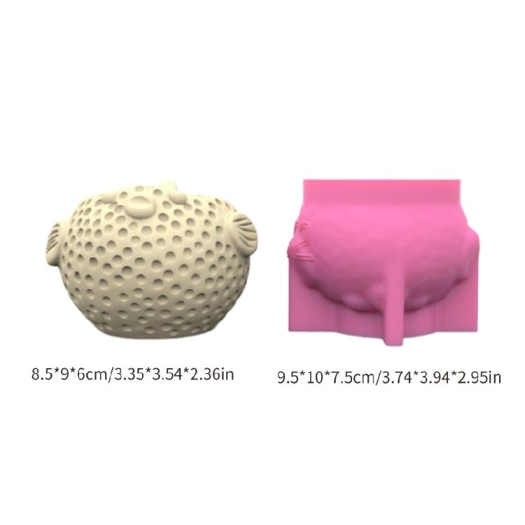 Pufferfish Shaped Silicone Vase Mold Suitable for Making Succulent Vase