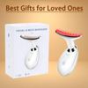 7 Colors Face Massager Tool with Heat, Red-Light-Therapy Facial Massager Tool for Wrinkles, Double Chin (White)