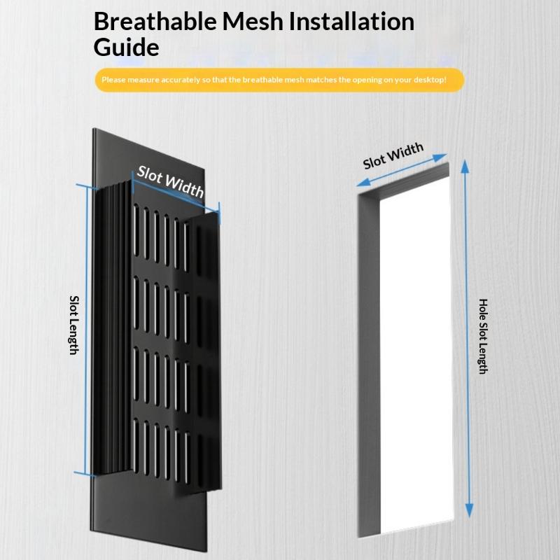 1 Stück Haushalt Lüftungsgitter Wandlüftungsabdeckung Schrankteile 50/60/80mm*150-500mm Aluminium für Schrank DIY Zubehör