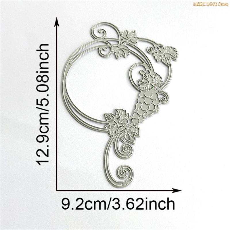 K1AE Grape Wreath Carbon Steel Cutting DiesMetal Embossing Stencils for Scrapbooking