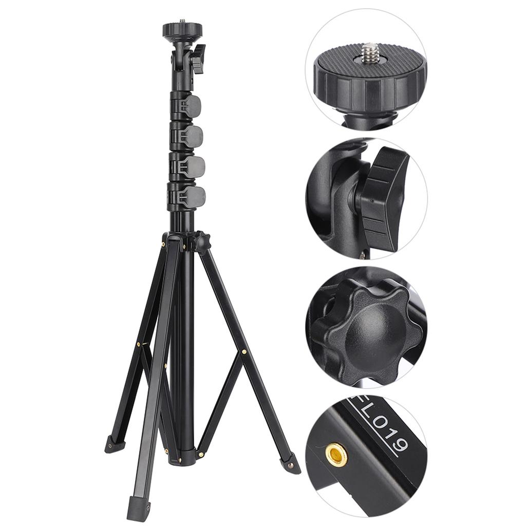 KINGJOY FL019 Aluminum Alloy Black Multifunction Adjustable Mobile Phone Live Bracket Photograph Tripod