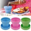 Portatile in Silicone Telescopico Bere Pieghevole Pieghevole Tazza da Viaggio da Campeggio wo0