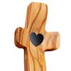 Olive Wood Cross Decoration Emotional Support Love Heart Pocket Hug Cross Men Women Faith Prayer Cross My Heart Encouragement Gift