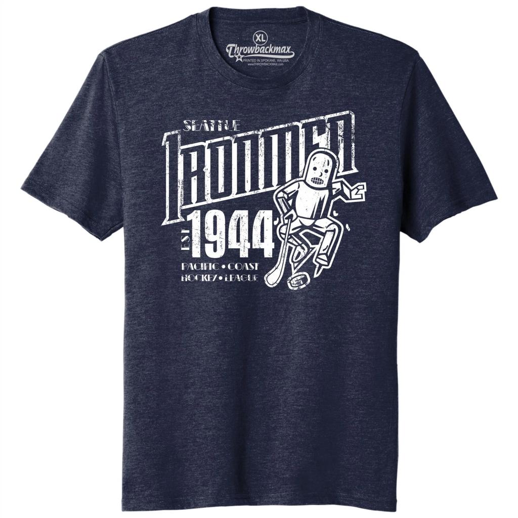 Seattle lronmen 1944 Hockey TRI-BLEND Tee Shirt - Seattle Kraken