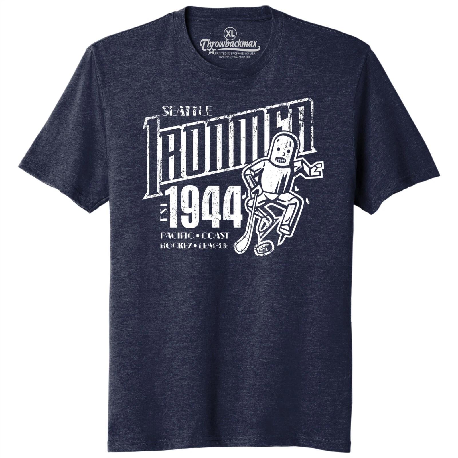 Seattle lronmen 1944 Hockey TRI-BLEND Tee Shirt - Seattle Kraken 2XL