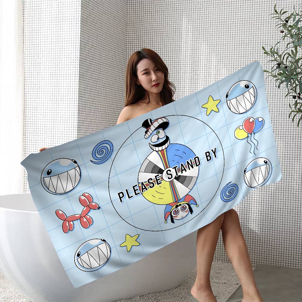 Popular Animated The A-Amazing D-Digital C-Circus Beach Towel Colorful Bath Towels For Girl Microfiber Quick Dry Custom Sand