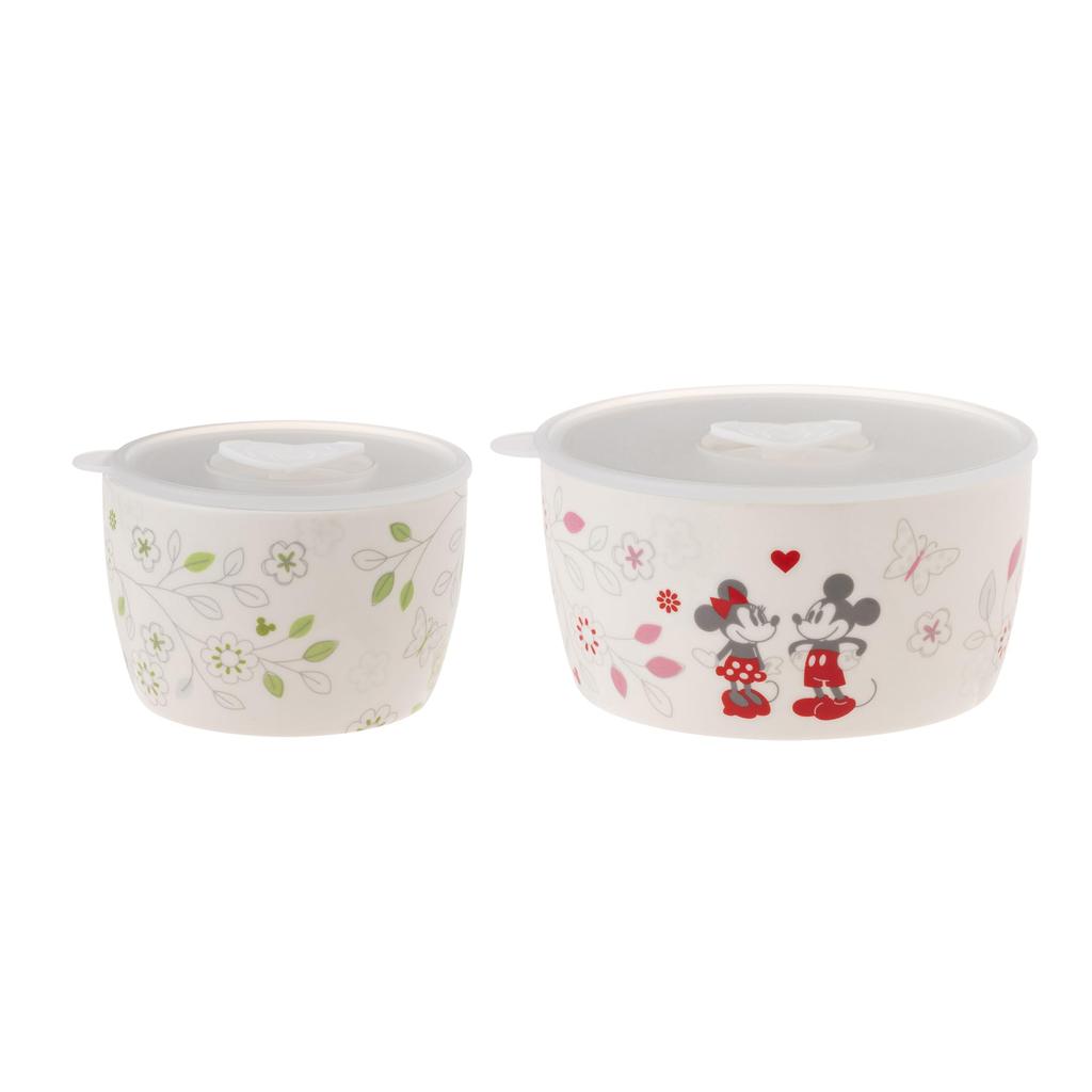 maebata Disney Mickey Minnie Flower Microwave Pack of 65089 & (Set 2)