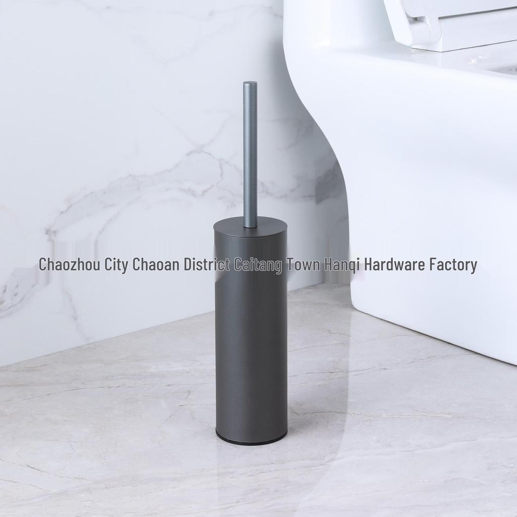 Stainless Steel Toilet Brush, Detachable & Washable, Wall-Mountable & Floor-Standing, Long Handle for Bathroom Use.