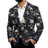 Herre Business Casual Corduroy med Halloween Print til Fester og Hverdagsbrug