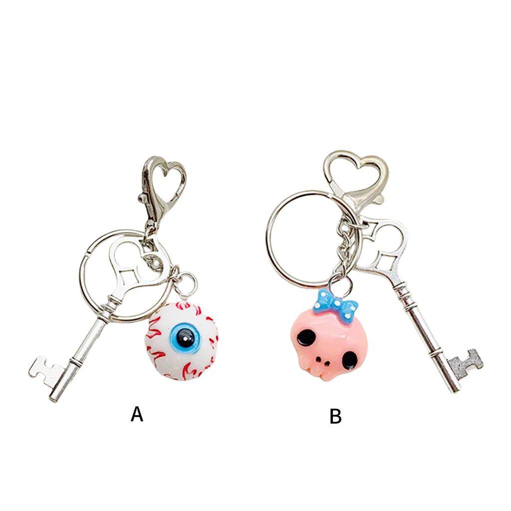 Eye Keychain Charm Colorful Alloy Key Rings Portable Key Holder Key Accessory Bag Pendant for Couples and Students