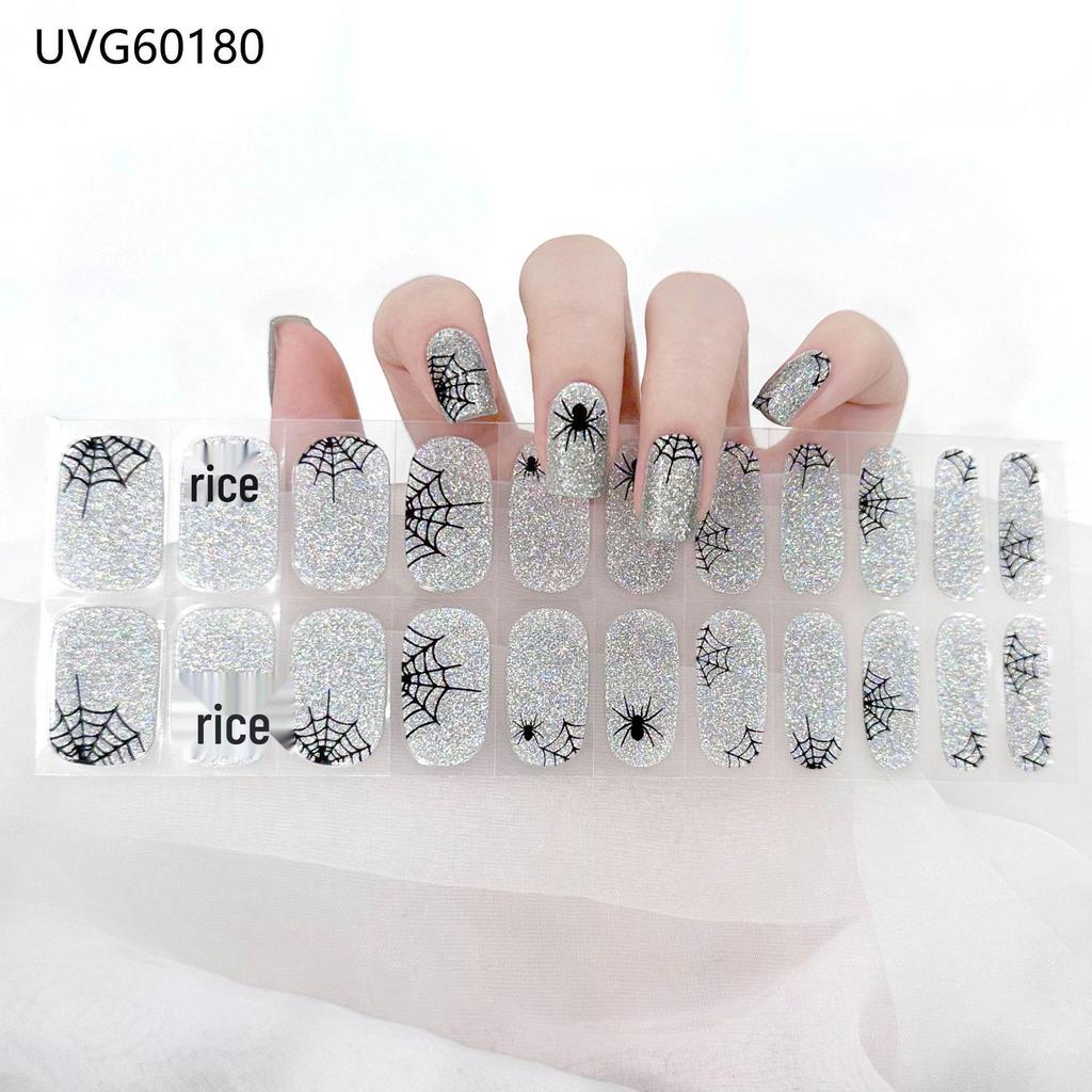 Transparent Nude UV Gel Nail Art Stickers: Semi-Cured, Semi-Baked Manicure Sheets