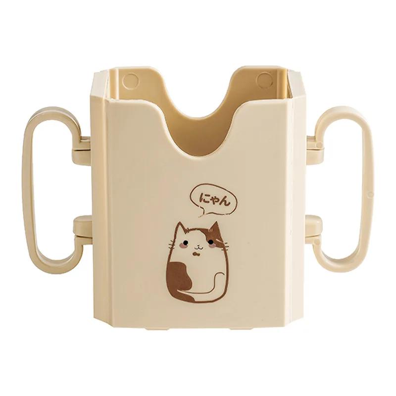 Klämsäker hållare för barnmatsförpackningar för småbarn, barn, nyfödda juiceboxar, drycker, äppelmos, snacks med lättgreppshandtag