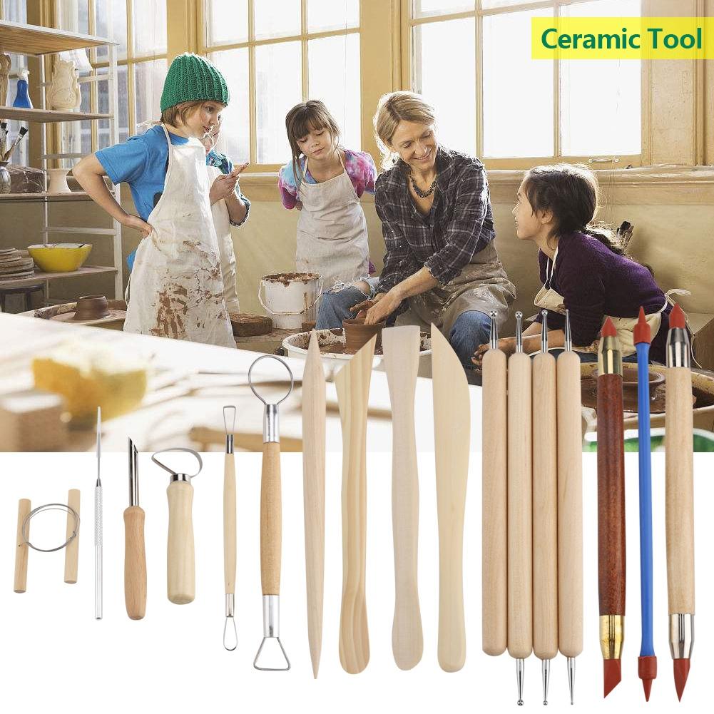 

Набор из 42 предметов керамических инструментов для лепки из глины, резьбы, моделирования