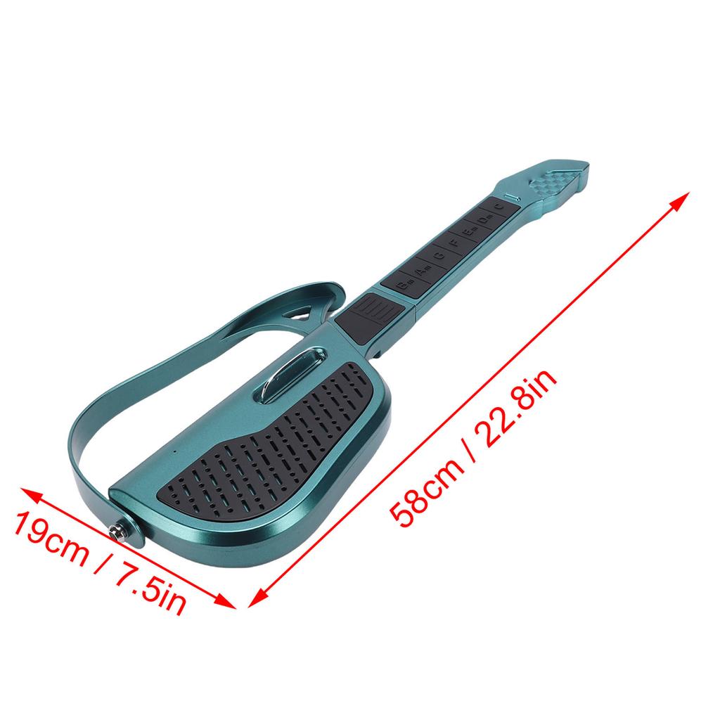 Kids Foldable Guitar Auto Tones Switchable Electric Stringless Guitar Toy Musical Instrument for Beginner Green