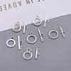 10Sets OT Clasp Alloy Toggle Clasps Round Bar Connector for DIY Jewelry Making Bracelet Hooks Crafts Necklaces Accessories