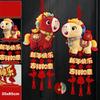 2Pcs 2026 Horse New Year Pendant Lucky Character Door Ornament Red 5D New Year Decorations