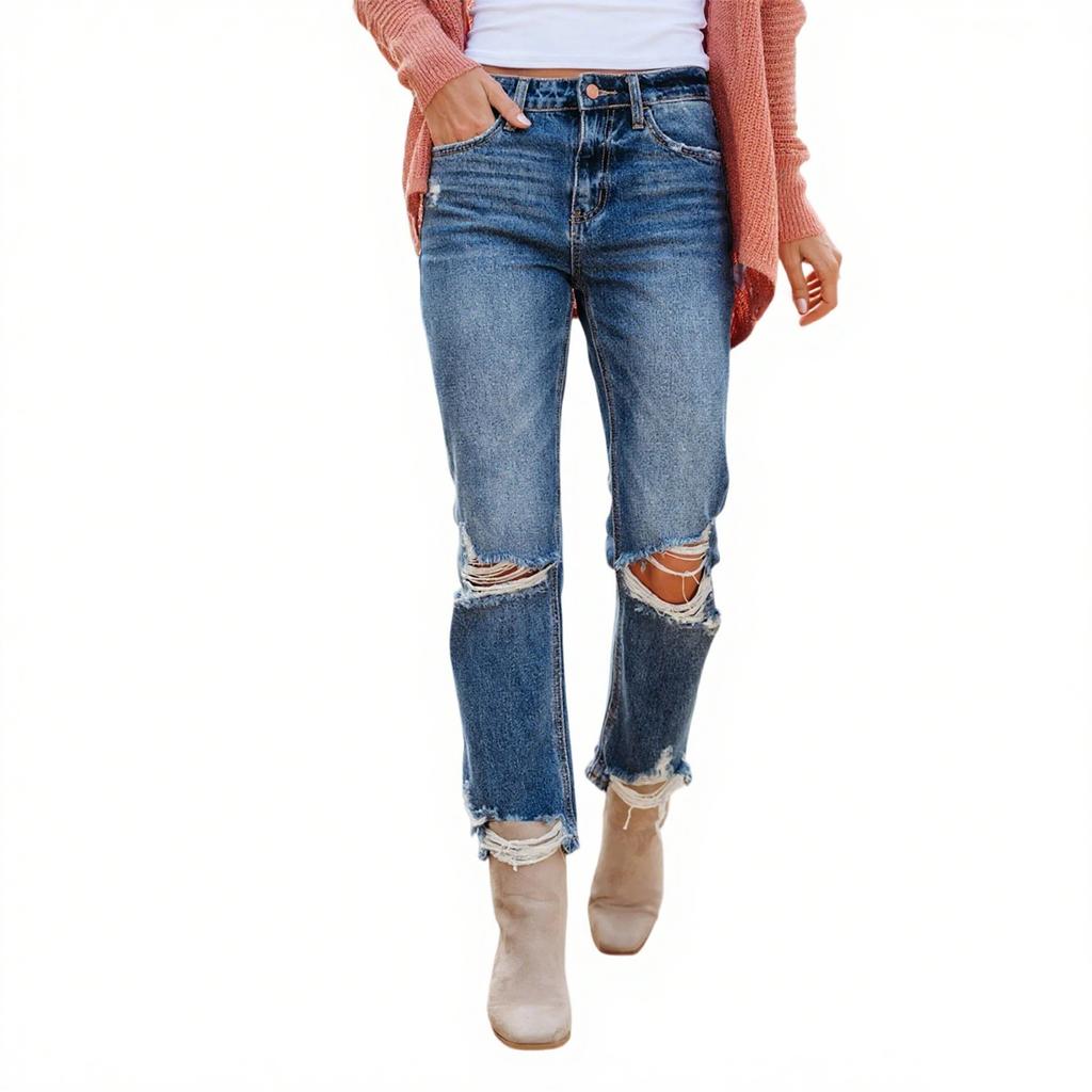 Women's High Waist Stretch Jeans Fashion Jeans