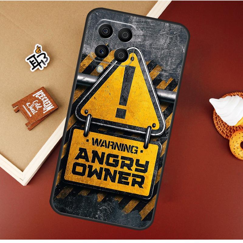 Warning Angry Danger Owner Case For Samsung Galaxy M51 M31 M21 M11 M16 M36 M56 M53 M12 M32 M52 M15 M35 M55 M14 M34 M54
