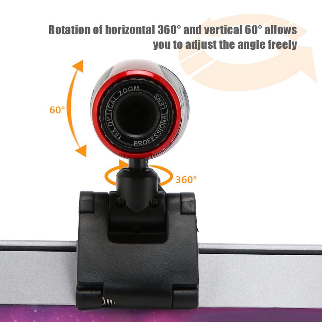 USB2.0 with MIC HD Webcam Web Camera Cam 360 Degree for Computer PC Laptop for Skype / MSN