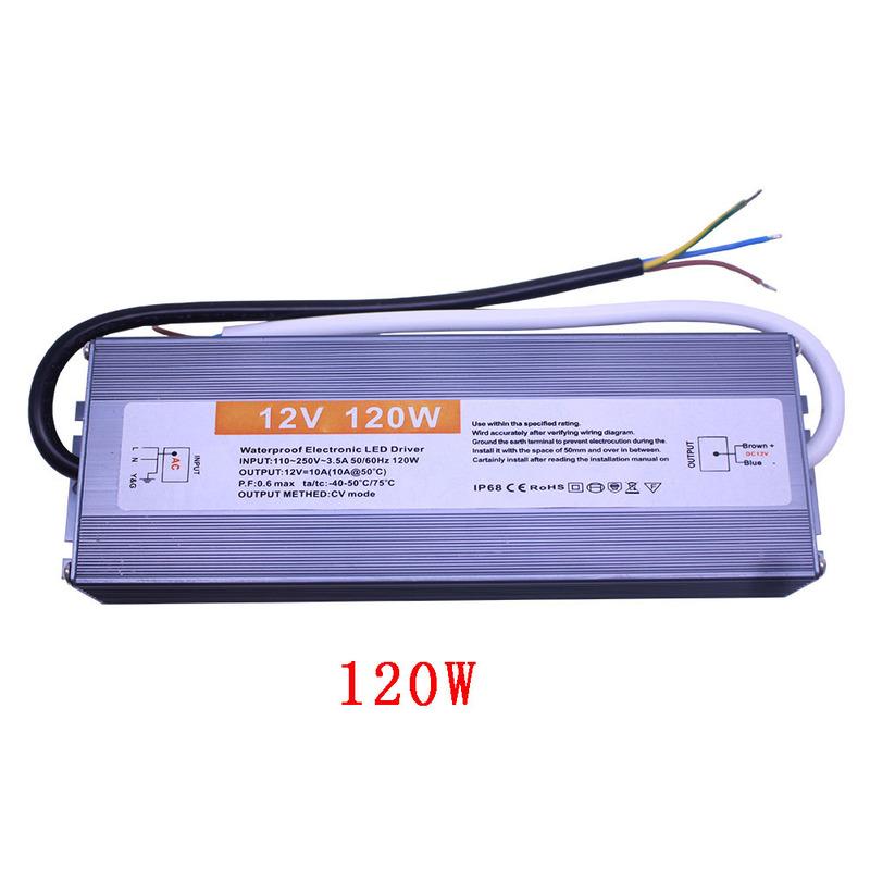 Ultra Thin Size IP67 Waterproof Power Supply IP67 AC To DC12V 24V Lighting Transformer 60W 80W 100W 120W 150W 200W 250W 300 400W