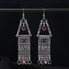 Design retro ethnic style long earrings female classical temperament crystal fringed earrings personalized Tibetan earrings
