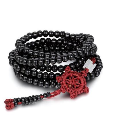 Tibetisches Sandelholz, buddhistischer Buddha, 216 Gebetsperlen, Mala-Armband/Halskette