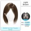 Invisible Middle Part Hair Toupee Bangs Straight Hair Toppers Wigs  Cover White Hair & Hairline