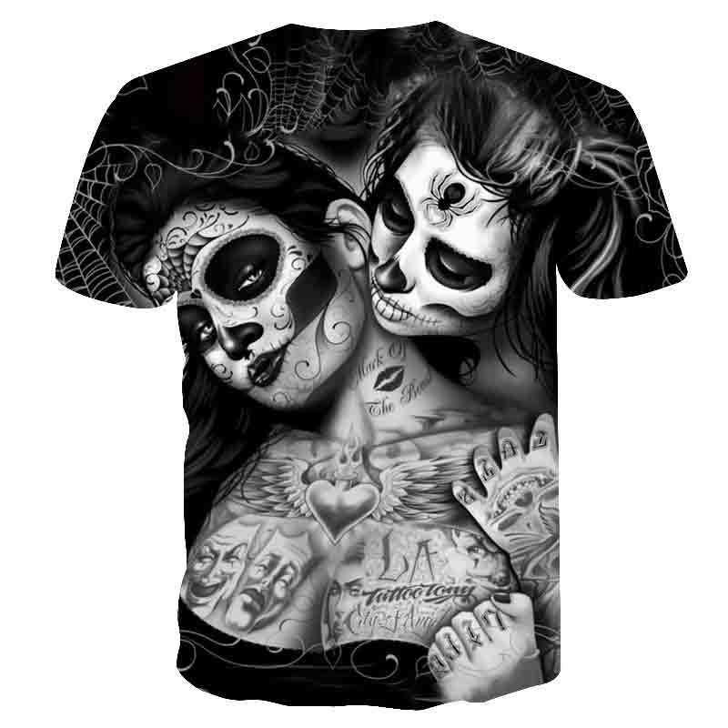 Premium Quality Unisex Summer Short Sleeve O-neck Clown 3d Print T-shirt For All
