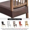 1/2/4/6pcs Waterproof PU Leather Chair Seat Cover Anti-dirty Dining Chair Slipcovers Elastic Kitchen Seat Cover Protector Home