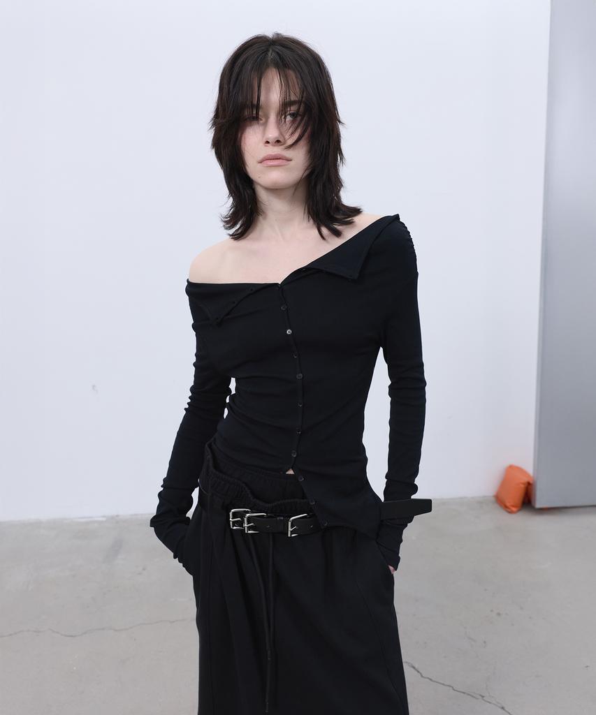 LCDC™ Two-Way Button-Up Top (Black)