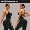 Seamless Ribbed Padded Leggings & Butt-Lifting Fitness Bodysuit