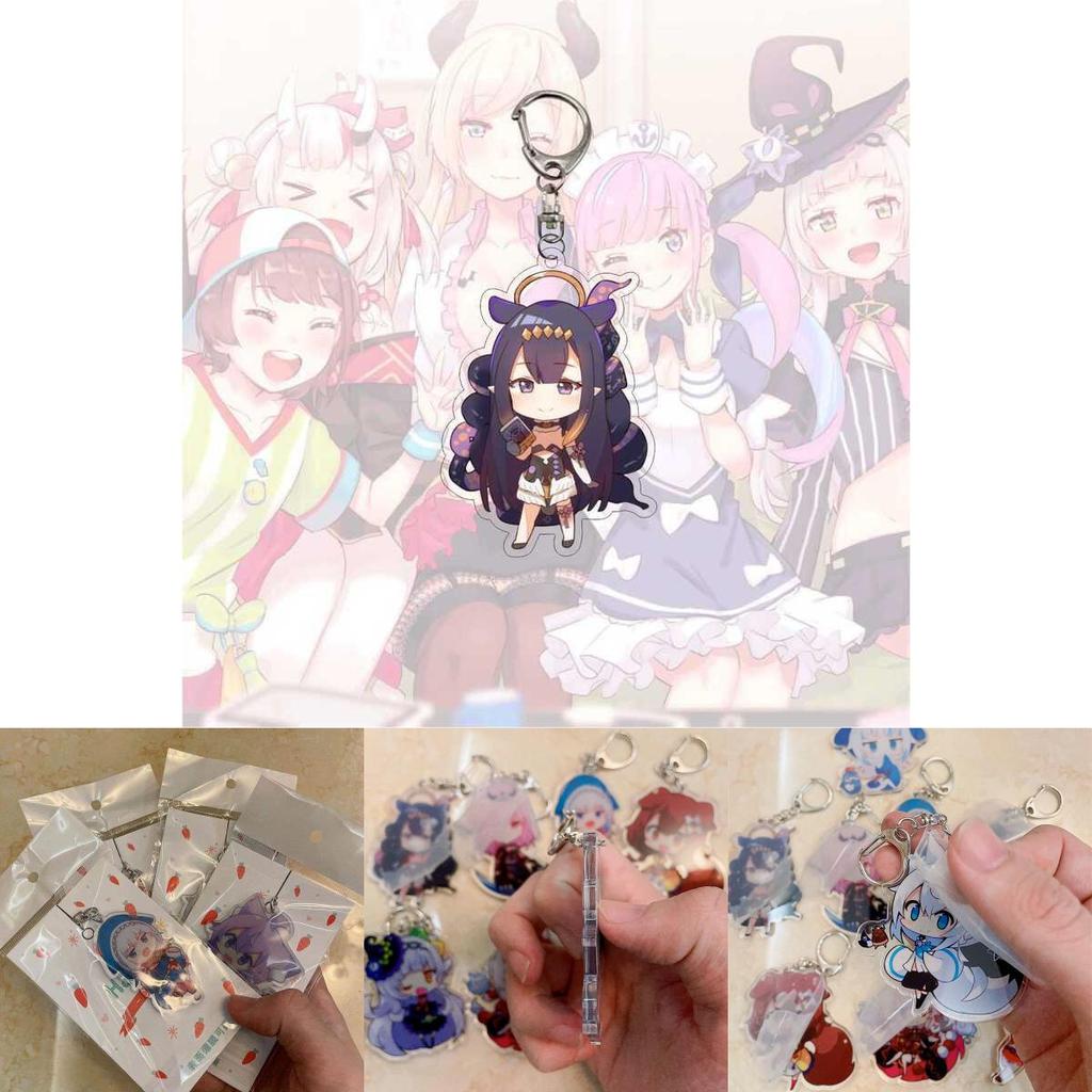 Stunning Hololive Vtuber Keychain Featuring Gawr Gura Mori Usada Fubuki Suisei For Anime Fans
