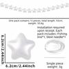 10/12/15/20pcs Plastic Beaded Garland Heart-shaped Stars White Ball Pendant  Wall Decor