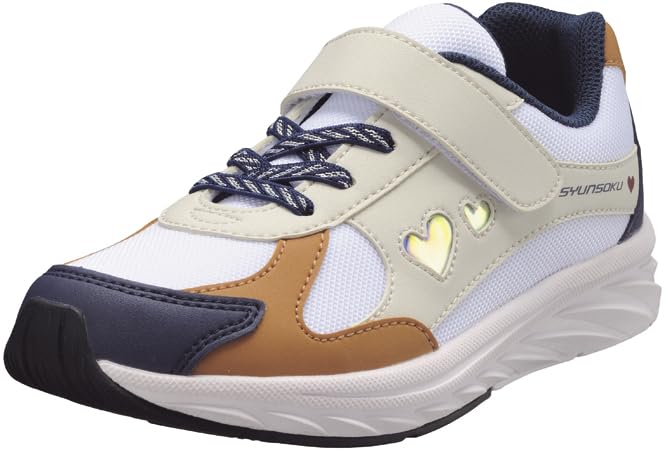 

Кроссовки Shunsoku для LEJ см Дети, Девочки, Широкие, Легкие, 16-23см, 3E, 8130, Белый/Бежевый, 19.0