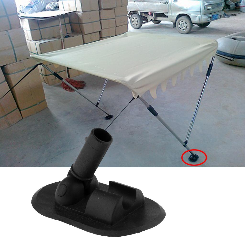 PVC Awning Sun Shelter Mount Fitting for Speedboat Fishing/ Inflatable Boat Marine Hardware Black Gray