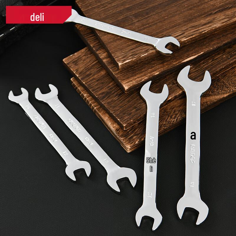 Deli Mirror Finish Double Open-End Wrench 22×24mm